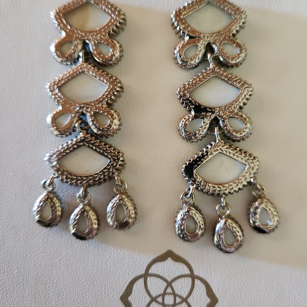 🌸RARE🌸 Vintage Kendra Scott Zoe Statement Earrings - Picture 5 of 6